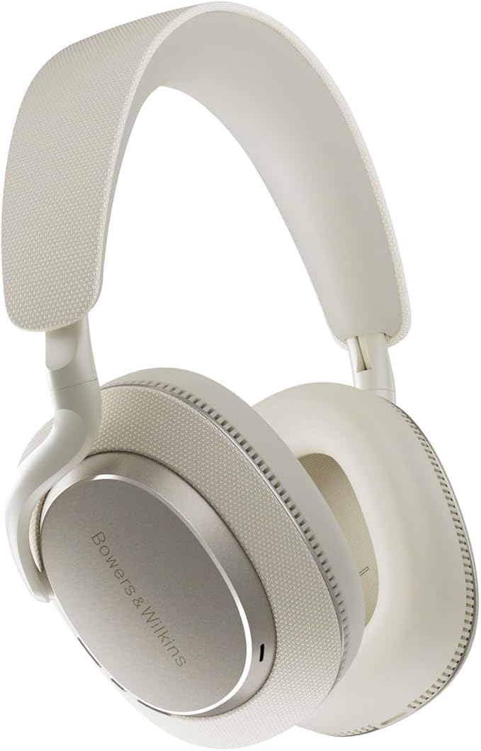 Bowers & Wilkins Px7 S3 Over-Ear Headphones, High-Resolution Sound, Comfortable Fit, Bluetooth, Active Noise Cancelling & Transparency Mode, 30-Hour Playtime, Quick Charge Support, Canvas White