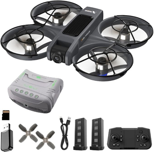 Drone with VR Headset, First-Person View, 1080P Camera for Beginners FPV Quadcopter, 360° Flip, Brushless Motor, Optical Flow Hovering, Speed Control, Propeller Guards, One-Key Takeoff/Landing, Night Lights