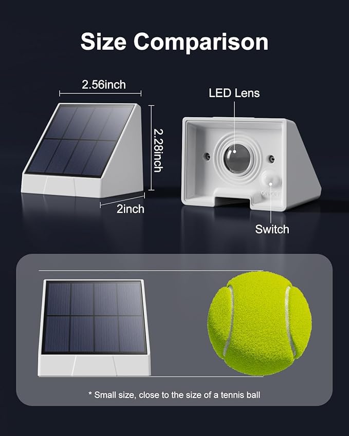 12 Pack Color Changing Solar Powered Fence Lights Outdoor Landscape LED Waterproof Yard Lighting for Outside Wall, Deck, House Patio, Railing, Porch, Step, 8 Colores, Easy Installation ( White Shell )