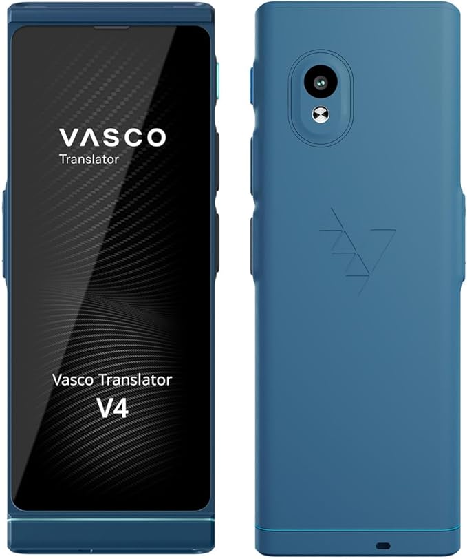 Vasco V4 Language Translator Device | 112 Languages | Free Lifetime Internet in Almost 200 Countries | Cobalt Blue