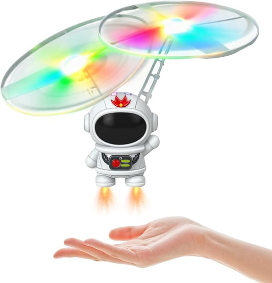 Drones for Kids 8-12 Birthday, Mini Robot Infrared Induction Flying Drone,LED Helicopter Flying Ball Toys for Kids Boys Indoor Outdoor Games (Astronaut)