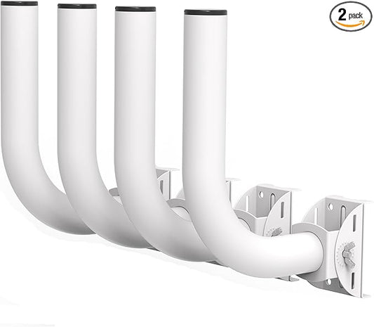 Universal Wireless Bridge Bracket Mount,12"(H) - Φ1.38 Lightweight Pole and Wall Mounted Mounting Mast Kit for Outdoor TV Antenna, Network WiFi Extender, Access Point, Client Bridge CPE (4-Pack)