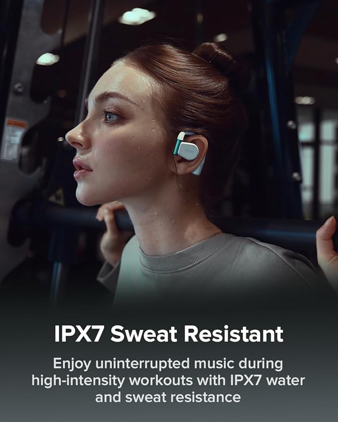 Cleer ARC 3 Open Ear Headphones - Dolby Audio, Snapdragon Sound True Wireless Earbuds, 50Hr Battery, Bluetooth 5.4, IPX 7, Multi-Point, Smart Controls, Wireless Charging Smart Case, Comfort Fit, Blue