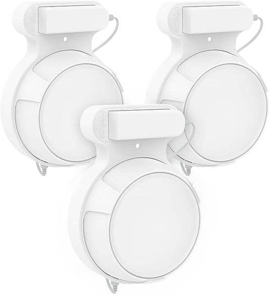 Wall Mount Bracket for TP-Link Deco BE23/BE25/BE3600/BE5000 Mesh WiFi 7 System Network and Power Cord Management Space-Saving TP-Link WiFi 7 Router Wall Mount Bracket (White-3Pack,White)