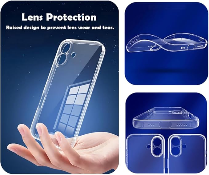 2 Pack Screen Protector for iPhone 16 6.1 inch,Tempered Glass Auto Dust-Elimination,Auto-Alignment, Bubble Free, Easy Installation and Soft TPU Protective Case (iPhone 16)