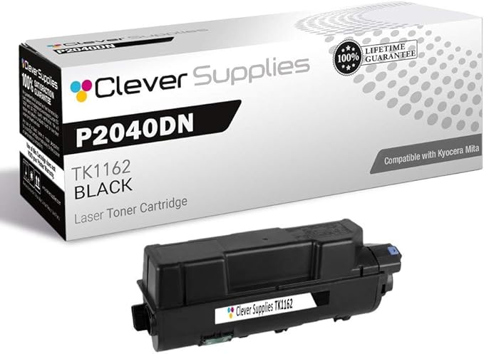 CS Replacement Toner Cartridge Compatible with Kyocera Mita P2040dn TK1162 Black Ecosys P2040dn P2040dw Toner Cartridge Black