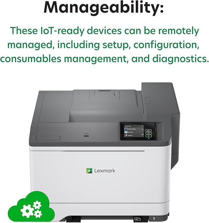 LEXMARK CS531dw Color Laser Printer with Wireless connectivity, Gigabit Ethernet, Single Sheet Multipurpose Feeder and Multiple Media Sizes Supported.(50M0020)