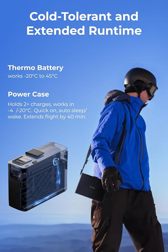 X1 PROMAX 8K Action Flying Camera, Foldable Drone with Camera with 42 KM/H Follow Speed, 10+ Fully Automatic Flight Modes, Fly Anywhere with OmniTerrain, SmoothCapture 2.0(Skiing Combo)