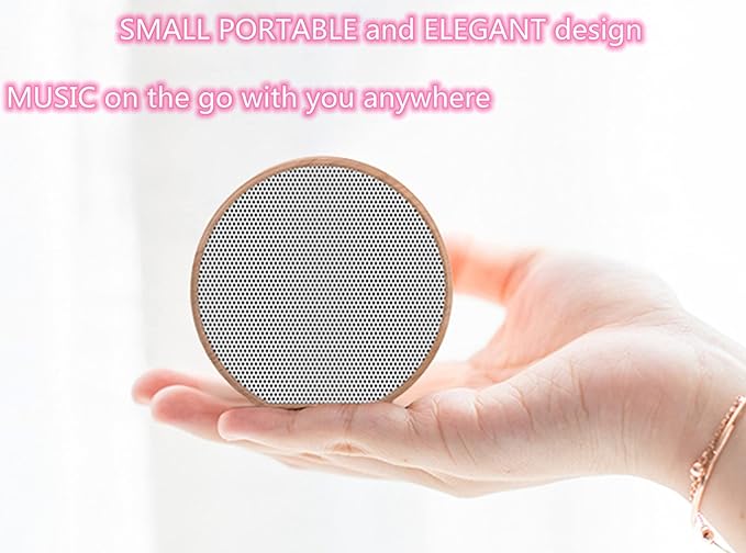 Wireless Speakers, Portable Bluetooth Speaker with IPX4 Waterproof, Perfect Small Size, HD Sound, Wireless Bluetooth Speaker for Home Office Bookshelf Outdoor Travel Camping-White