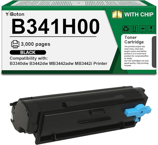 High Yield B341H00 Black Toner Cartridge Compatible with Lexmark B341H00 Toner Cartridge for B341H00 B3340 B3442 MB3442 Laser Printer (3,000 Pages)