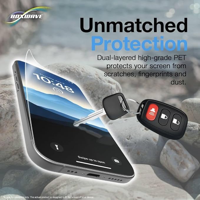 BoxWave Screen Protector Compatible with Amazon Echo Show 21 - ClearTouch ImpactShield (2-Pack), Impenetrable Screen Protector Flexible Film