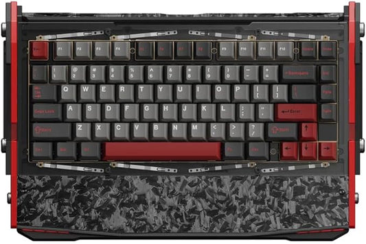 Black Diamond RT Hall Effect Magnetic Gaming Keyboard 75%, 0.04mm Accuracy, 8k Polling Rate, 0.25ms Latency, Leaf Spring Mount Mechanical Feel, Custom Fixed-Wall Magnetic Switch, Shadow Crimson