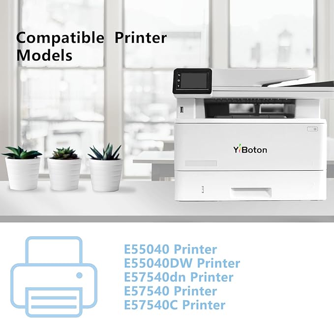 High Yield W9060MC W9061MC W9062MC W9063MC Toner Cartridge Replacement for HP Managed E55040DW E57540dn E57540C Printer(4-Pack Black Cyan Magenta Yellow)