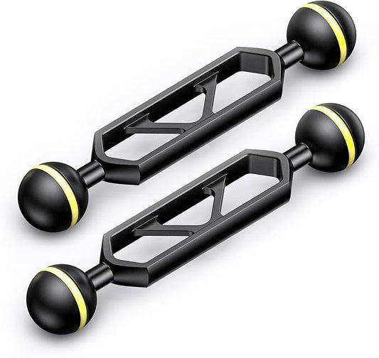 Sea frogs 2PCS Double Ball Arm 5.0" Essential Underwater Photography Gear Lighting System Aluminum Alloy Diving Equipment Accessory Lightweight Arms AM-16