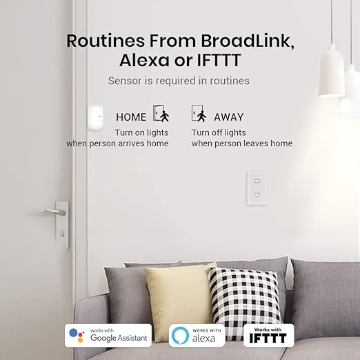 BroadLink Smart Light Switch, No Neutral Wire Required, Single Pole with App and Voice Control, 2-Gang Touch Timer Switch, Compatible with Alexa, Google Assistant, IFTTT, Siri Shortcuts, Hub Included