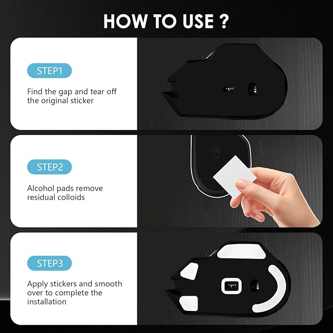 2 Pack V3 X Wireless Esports Gaming Mouse Feet Sliding Stickers, Mice Glass Skates Pad, Replacement Glide Stickers for Smooth Control and Precision on Any Gaming Surface (White PTFE)