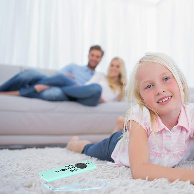 [2 Pack] Silicone Remote Cover Compatible with Fire TV Stick 4K Alexa Voice Remote Control, Lightweight Anti Slip Shockproof Protective Sleeve (Mint Green + Pink)