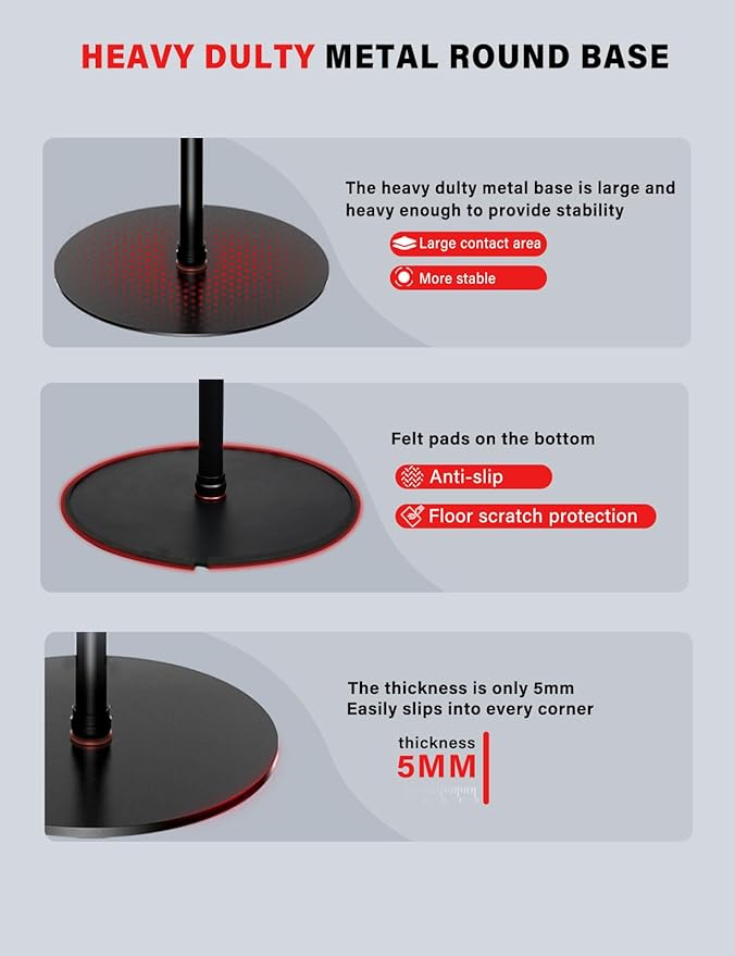 IFOOTAGE A400 Round Base Monopod, 79'' Aluminum Photography Light Stand Flat Base, Studio Camera Stand for DSLR Camera, Light, Webcam, Live Streaming, Vlogging, Payload 10KG/22LBS