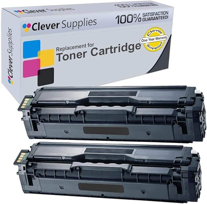 CS Replacement Toner Cartridge Compatible with Samsung CLP 415 CLT-K504S Black CLP-415N 415NW CLX-4195 4195N 4195FN 4195FW Xpress C1810 C1810W C1860 Multifunction C1860 C1860FW 2 Set