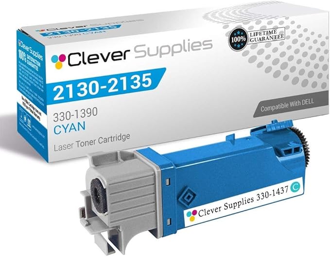 CS Replacement Toner Cartridge Compatible with Dell 2130 330-1437 Cyan Color Laser 2130cn Color Laser 2135cn