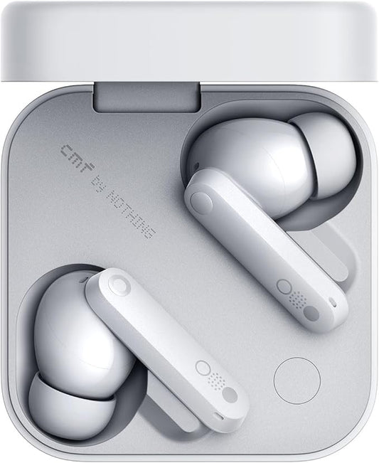 CMF Buds Pro 2 Wireless Earbuds, Hi-Res Audio with LDAC, 50 dB Hybrid Noise Cancelling Earbuds, Ultra Bass Technology, Bluetooth 5.3, 43H Play Time with Charging Case, 6 HD Mics Headphones, Light Grey