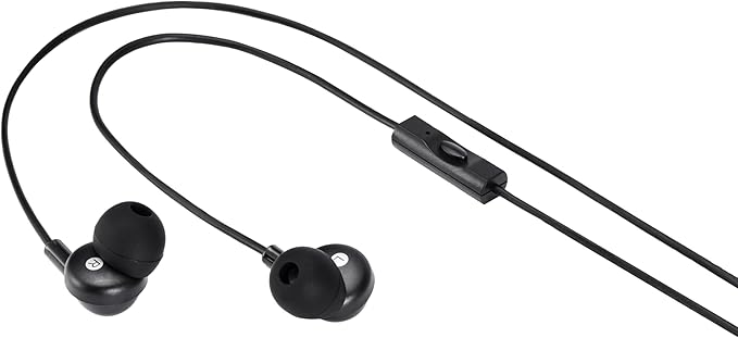 Amazon Basics Wired Earbuds with Microphone, In Ear Headphones, USB-C, 4.2 ft long cable, S/M/L Ear Tips, One size, Black