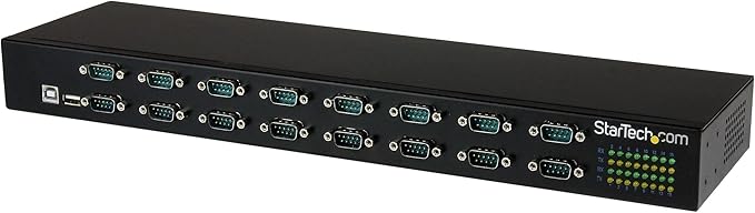 StarTech USB to Serial Hub - 16 Port - COM Port Retention - Rack Mount and Daisy Chainable - USB to RS232 Hub, TAA