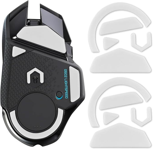2 Pack G502 Mouse Feet Sliding Stickers, Wear-Resistant Smooth Mice Glass Skates Pad Compatible with Logitech Wireless Gaming Mouse Feet Replacement (Glide Mice Skates, White PTFE)