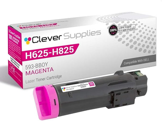 CS Replacement Toner Cartridge Compatible with Dell H625-H825 593-BBOY Magenta Laser H625CDW Laser H825CDW Laser S2825CDN