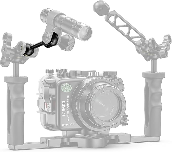 Sea frogs Ball Arm Ball to YS Mount Arm 3.0" Essential Diving Equipment Underwater Photography Gear Lighting System Aluminum Alloy Diving Equipment Accessory Lightweight Arms AM-8