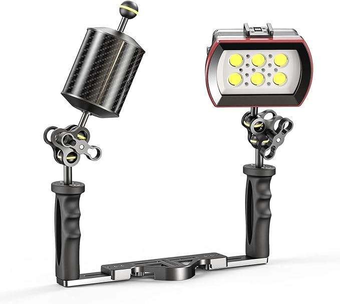 Sea frogs D80mm, 7'', Carbon Fiber Float Arm for Ultralight, Aquatic Arm, Buoyancy Provided 500 g, Underwater Camera System Diving Tray Video Light/Strobe GA-9