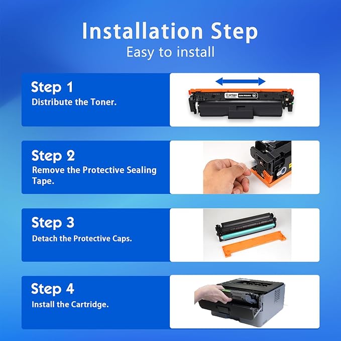 210A Toner Cartridge 4 Pack with Chip Compatible with HP 210A 210X W2100A W2101A W2102A W2103A Replacement for HP Color Laser Jet Pro MFP 4201dw 4201dn 4301dw 4301fdwe 4301fdn Printer (BK/C/M/Y)
