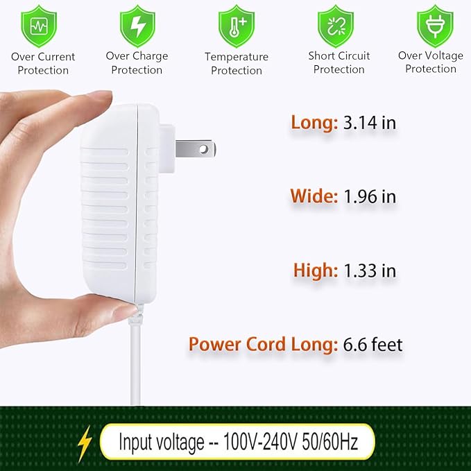 30W Echo Show Power Cord for Echo Show 8/10/15/21, Plus (2nd Gen), Alexa 3rd 4th Generation, K3V1N9 Power Adapter Charger Cable