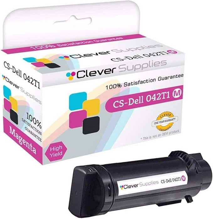 CS Replacement Toner Cartridge Compatible with Dell H625cdw 042T1 Magenta H625cdw H825cdw S2825cdn