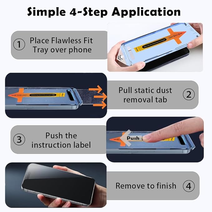 2 Pack Screen Protector for iPhone 16 Pro max,Tempered Glass Auto Dust-Elimination,Auto-Alignment, Bubble Free, Easy Installation and Soft TPU Protective Case (iPhone 16 Pro max)