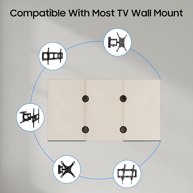 SYLVOX Outdoor TV Cover, 600D TV Cover for 50 to 55 inches TV, Waterproof, Weatherproof and Dust-Proof TV Screen Cover with Remote Control Pocket, Perfect for outdoor TV protection, Khaki