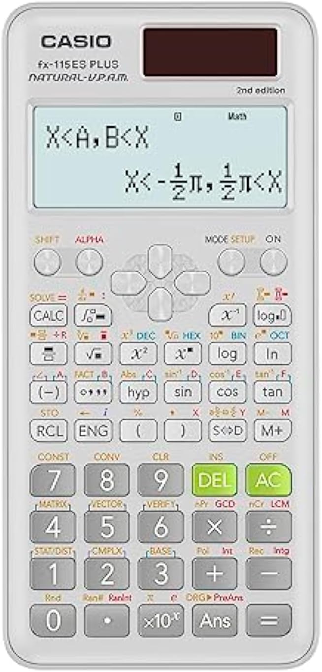 Casio fx-115ES Plus 2nd Edition – Advanced Scientific Calculator | 280+ Functions, Natural Textbook Display℠ | Ideal for Math, Science, Engineering & Statistics