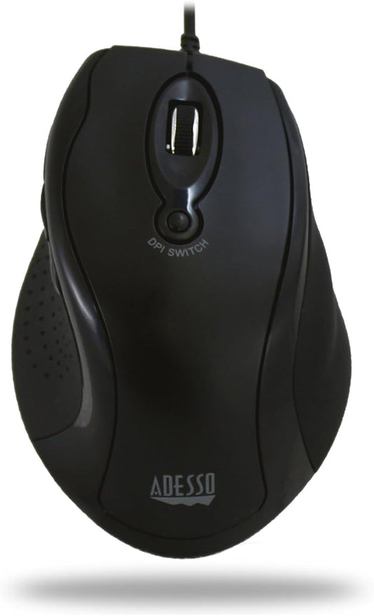 Adesso iMouse G2 - USB Ergonomic Optical Mouse Adjustable DPI Internet Navigational B, Black