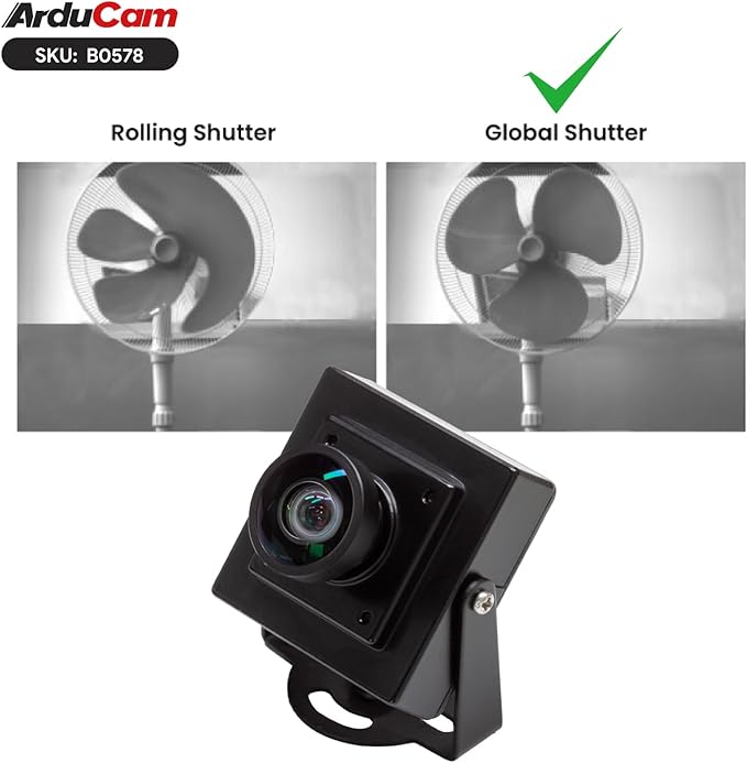 Arducam 2.3MP USB Camera Module, Global Shutter 110°(D) Wide Angle Lightburn Camera, 1080p@90fps High Speed USB 2.0 UVC Webcam for Windows, Linux, Android, and Mac OS