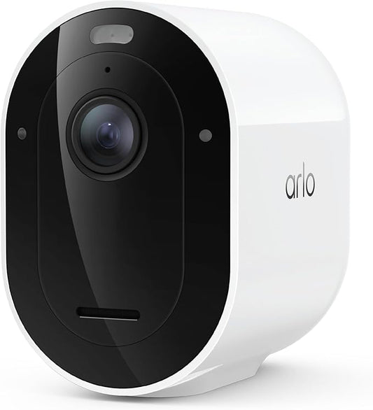 Arlo Pro Security Camera (6th Gen - 2025 Release) - 2K HDR, Battery Power, Event Captions, Emergency Response, 1-Month Trial of Secure Plan, 160° Field of View, Dual-Band WiFi, Spotlight, 1 Cam, White