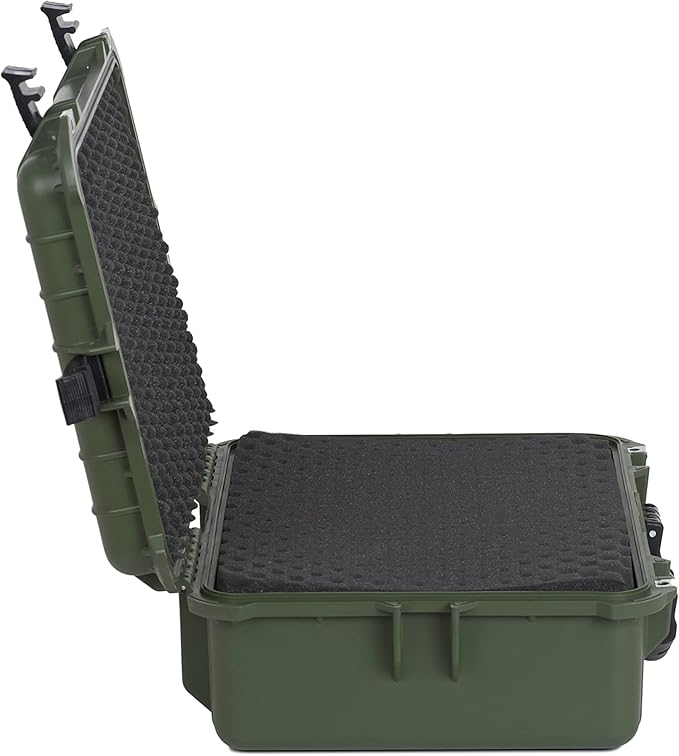 MEIJIA Portable Waterproof Protective Case,Hard Camera Case,Customized Fit Foam Inserted, Elegant Black,Fit for Camera, Equipments, Lens,Drones(Black)