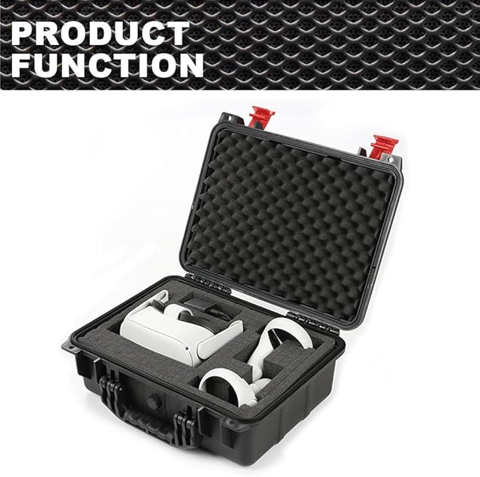 VR Carrying Case Outdoor Portable Storage Box Protector Glasses Bags(Red&Black)