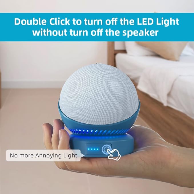 Battery Base for Echo d0t 5th Generation Portable Echo D0t 4th Generation and Homepod Mini Battery Stand Accessories Not Including DOT Speaker (Blue)