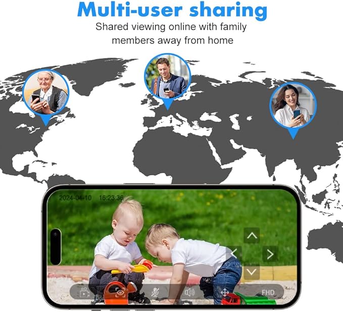 MMQ Solar Security Cameras Wireless Outdoor, 4MP PTZ Powered Security Cameras for Home, Security Camera Outside with PIR Motion Detection, Color Night Vision, Two Way Audio, Compatible with Alexa