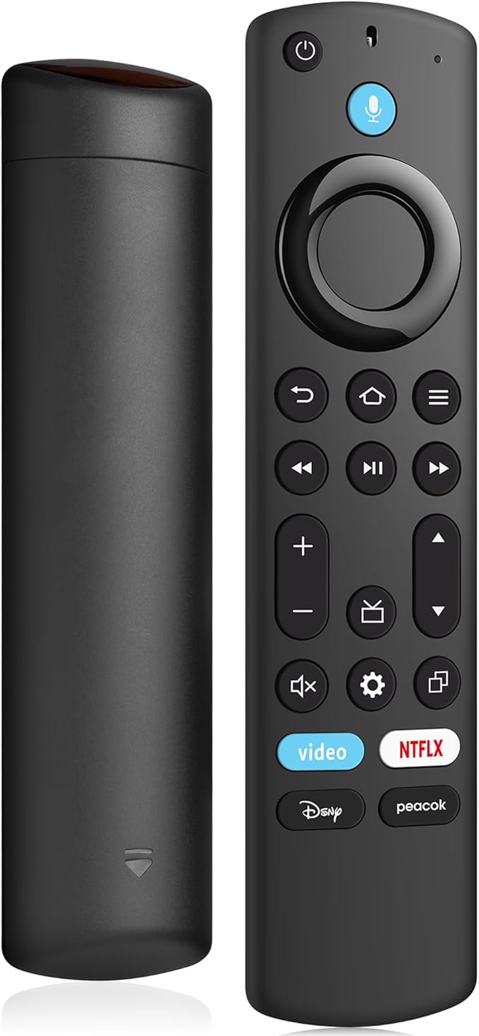 Voice Remote Replacement for All Fire-Series, TV Cube/Stick, Compatible with Stick 4K Max/4K (1st/2nd Gen), Stick (2nd/3rd Gen)/Stick Lite/HD, Omni Series, Insignia/Toshiba/Pioneer Smart TV