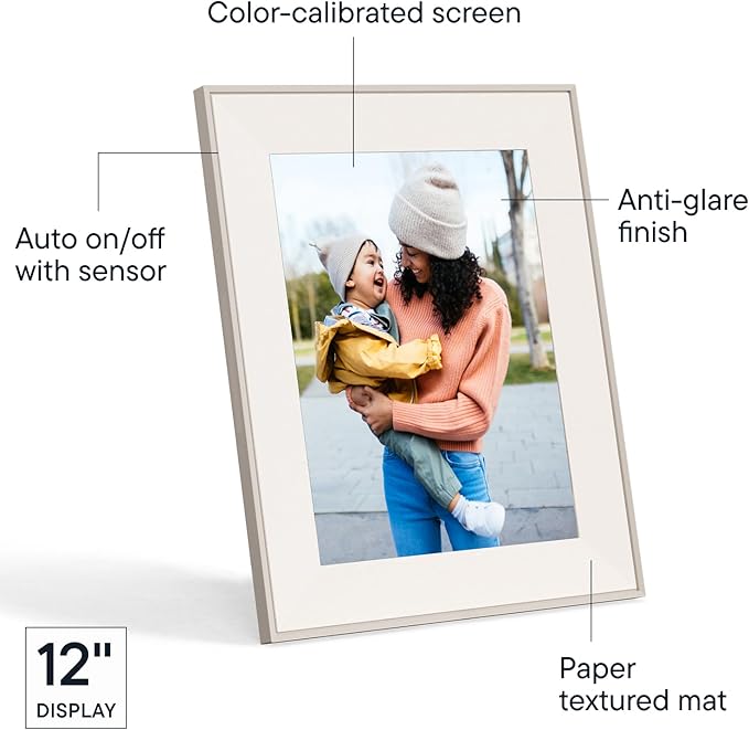 Aspen 12" | Aura's Most Versatile HD Digital Picture Frame