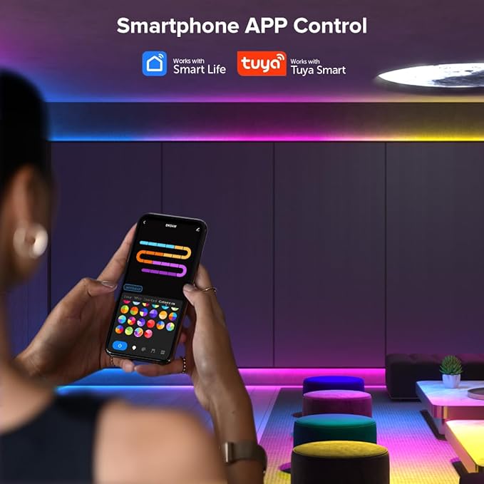 2.4G WiFi SPI RGBW Controller DR04W & RC03RF RF Remote Set, Control by Smart Life/Tuya APP/Alexa/Google Home, Support SK6812RGBW/SMD WS2814 IC etc Addressable RGBW LED Strip STA Mode