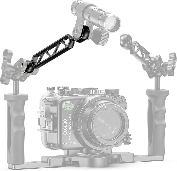 Sea frogs Ball Arm Ball to YS Mount Arm 8.0" Essential Diving Equipment Underwater Photography Gear Lighting System Aluminum Alloy Diving Equipment Accessory Lightweight Arms AM-6