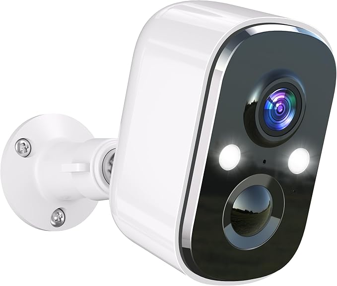 Techage Security Cameras Wireless Outdoor, 2K Battery Powered WiFi Cameras for Home Security with AI Motion Detection, Color Night Vision, 2-Way Talk, IP66 Waterproof, Cloud/SD Storage