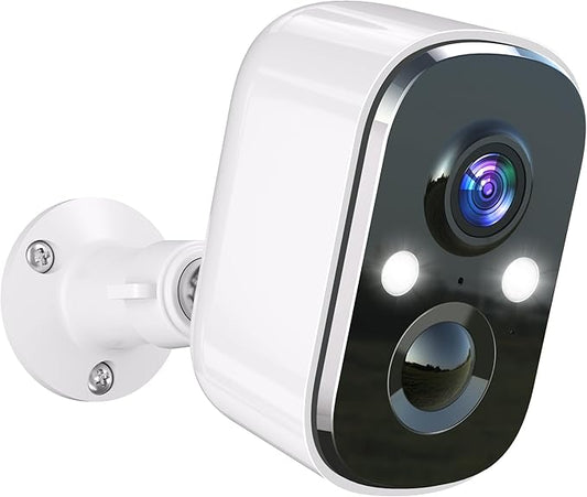 Techage Security Cameras Wireless Outdoor, 2K Battery Powered WiFi Cameras for Home Security with AI Motion Detection, Color Night Vision, 2-Way Talk, IP66 Waterproof, Cloud/SD Storage